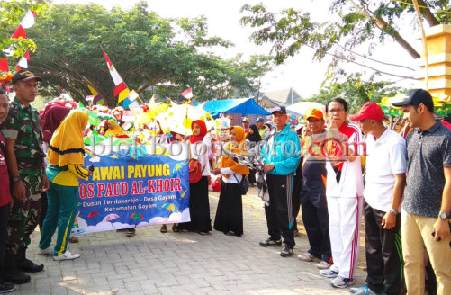 Unik, Pawai Payung Tutup Rangkaian Peringatan HUT RI Gayam